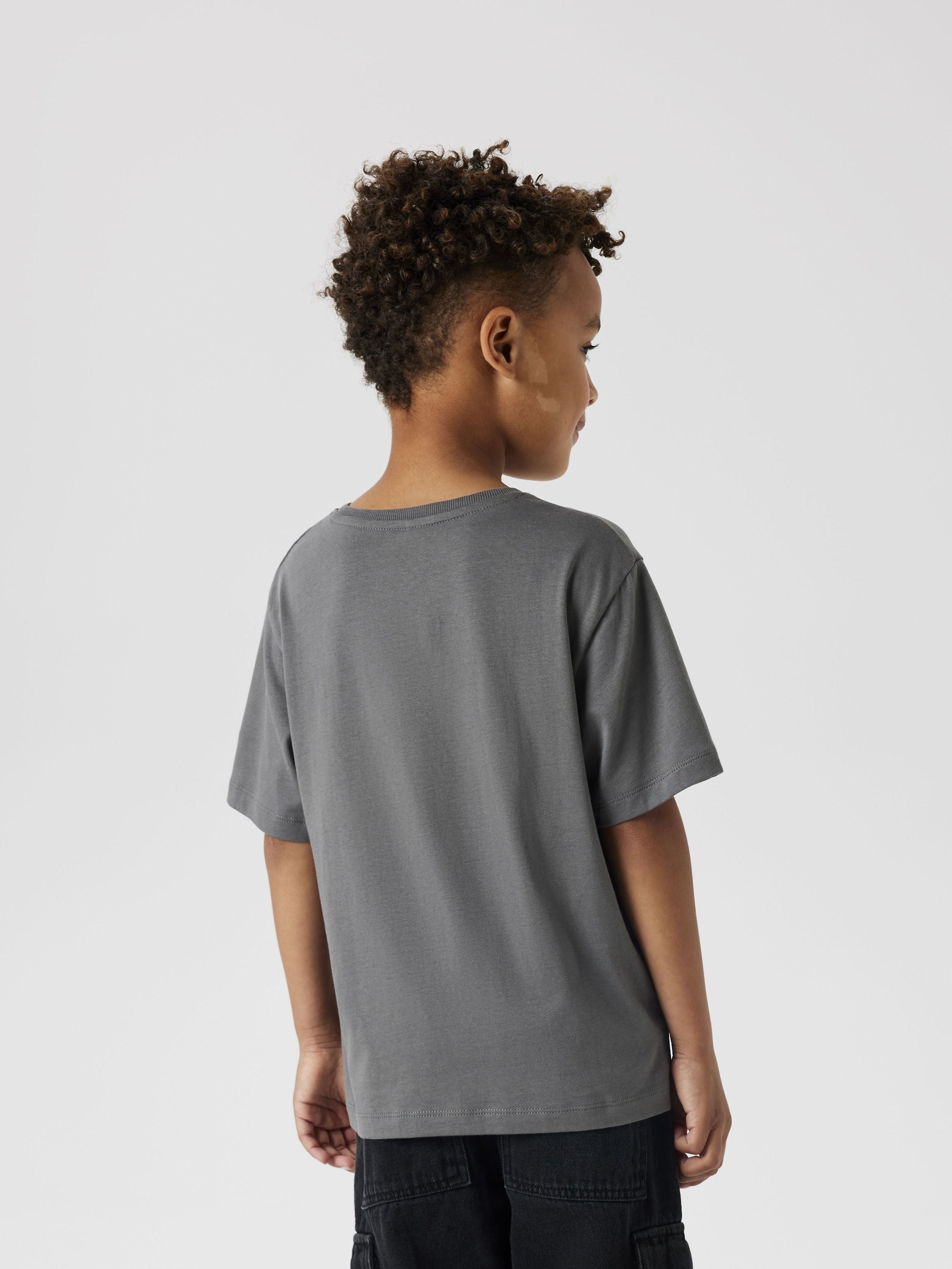 T-Shirt aus Bio-Baumwolle - Lava Smoke/W. JET STREAM PRINT - Grau