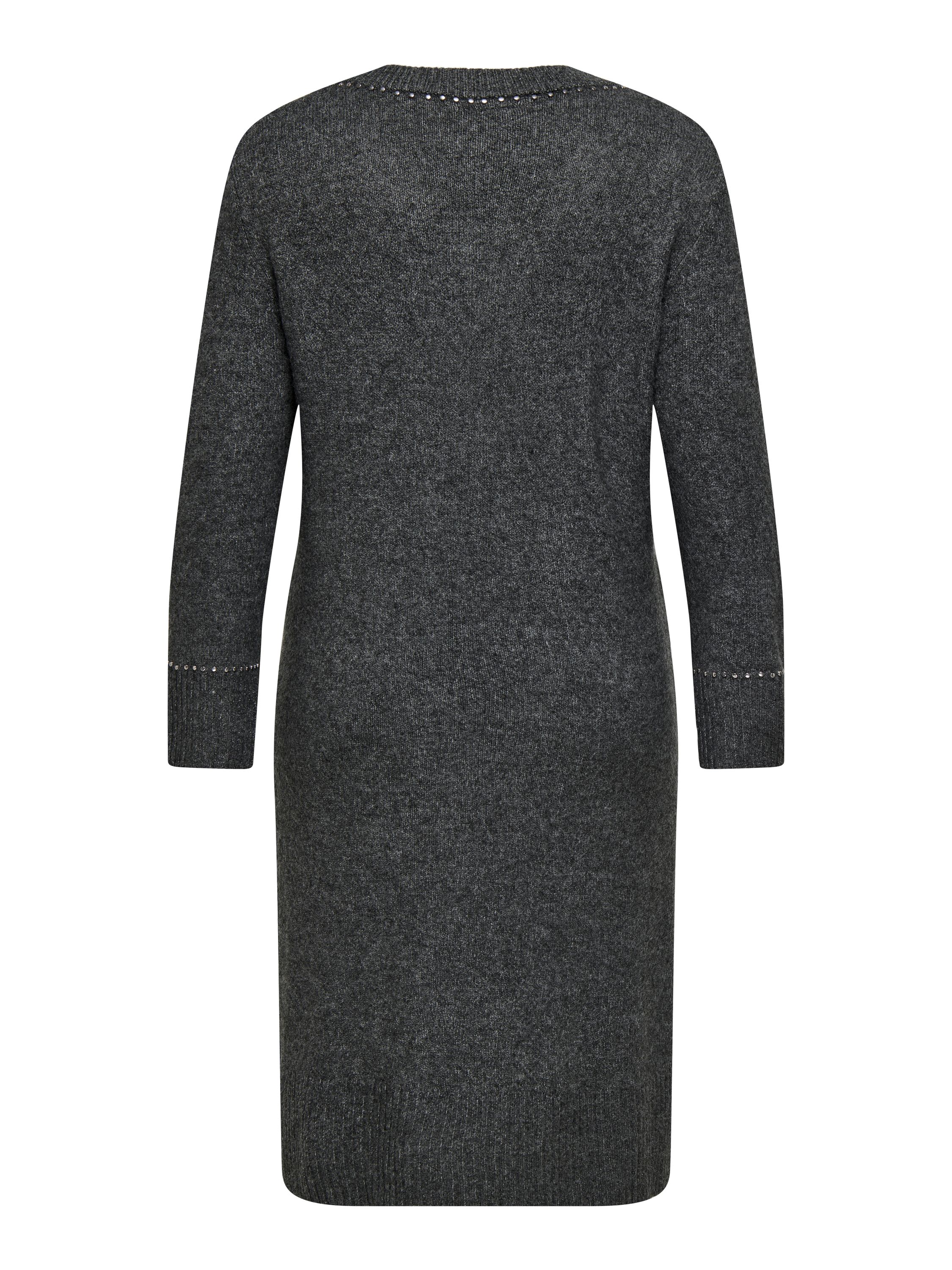 Midikleid - Medium Grey Melange/Silver stu - Grau