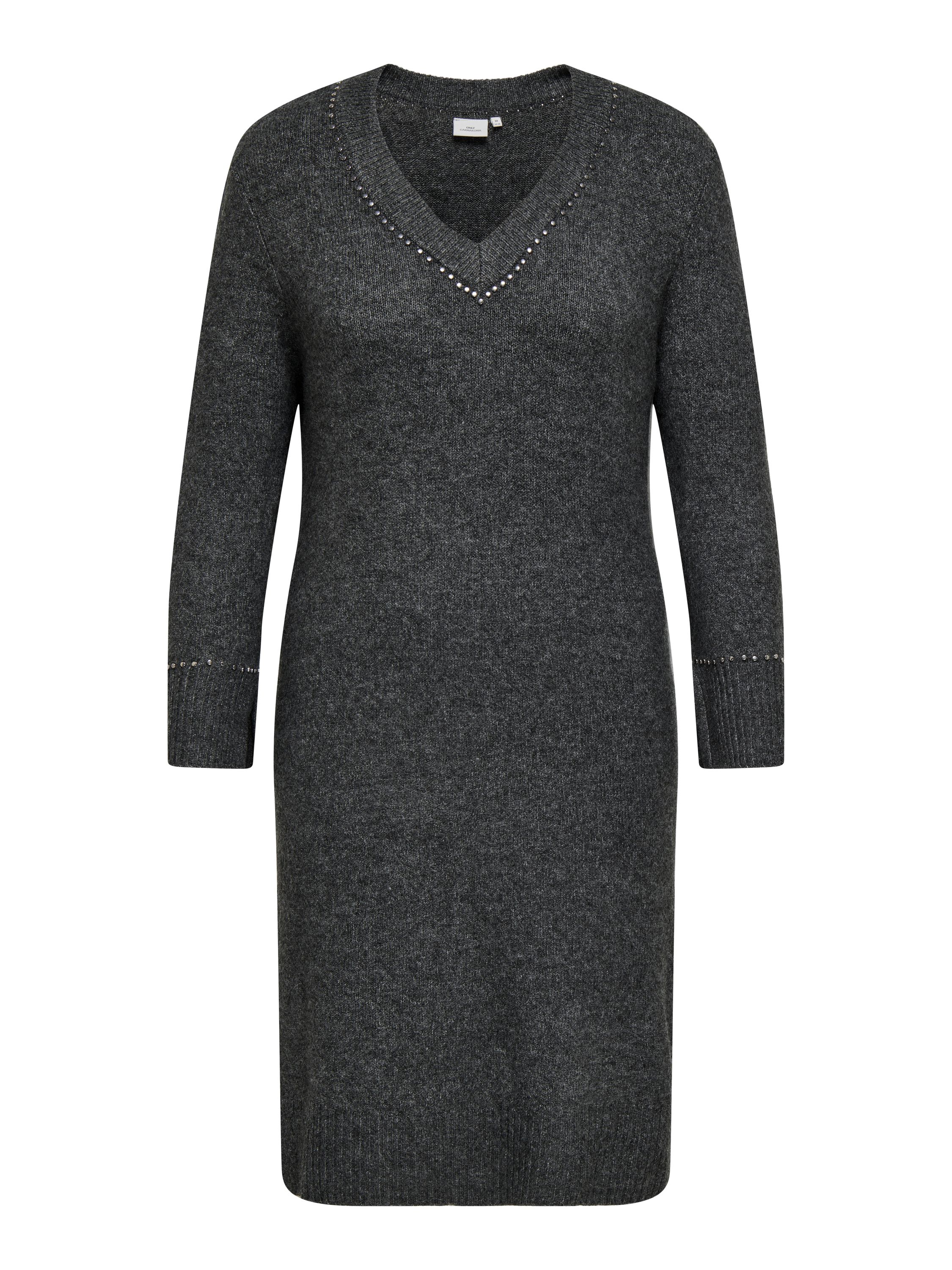 Midikleid - Medium Grey Melange/Silver stu - Grau