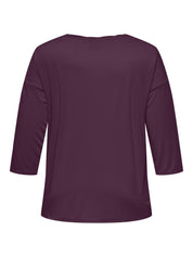 T-Shirt HANNAH aus Viskosemix - Mauve Wine - Rot