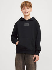 Sweathoodie aus Baumwollmix - Black/JACK&JONES - Schwarz