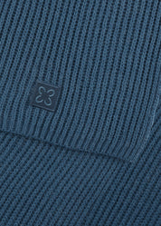 Gerippter Strickschal - BLU3 - Blau
