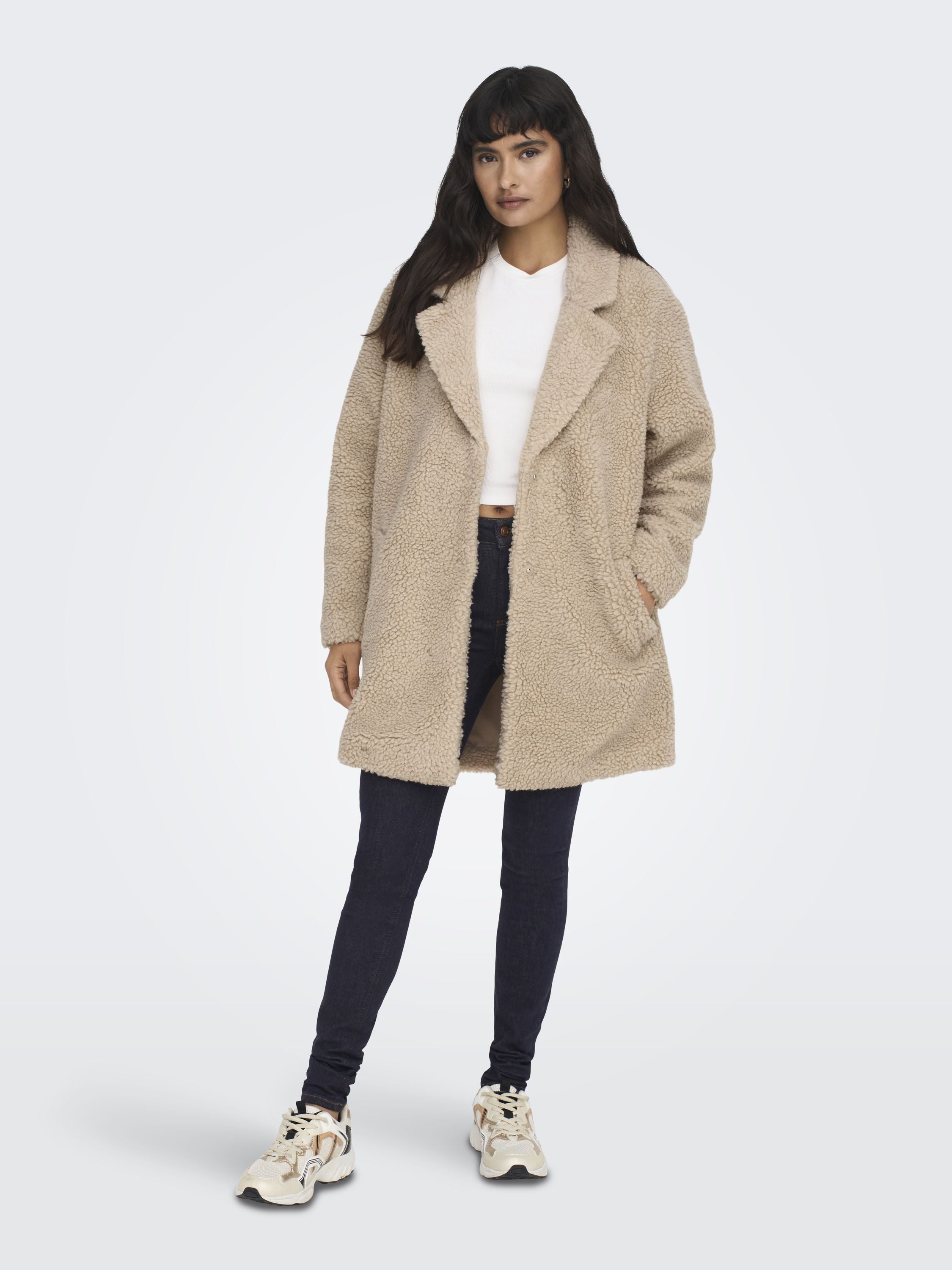 Teddy-Mantel - Cuban Sand - Creme