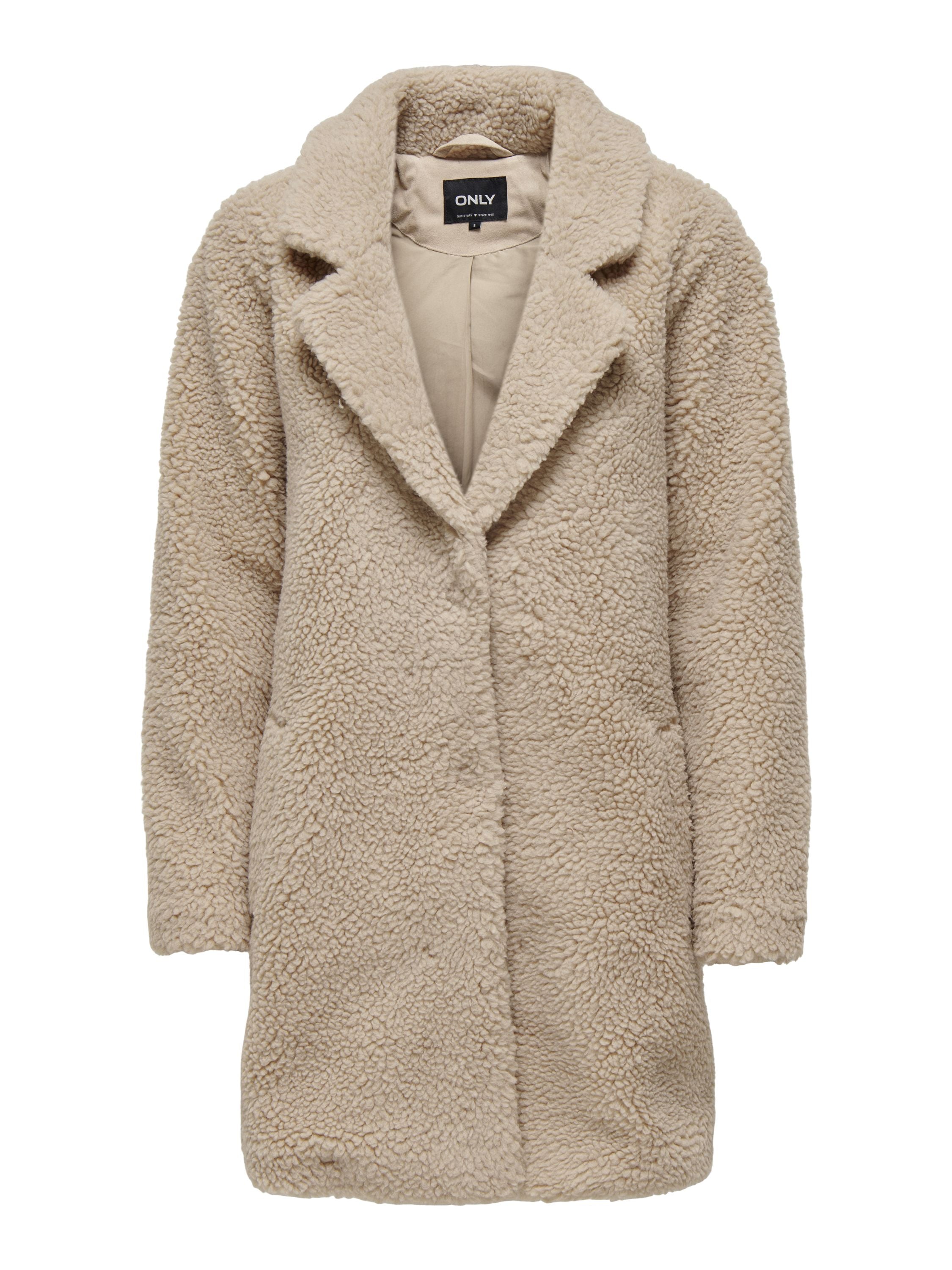 Teddy-Mantel - Cuban Sand - Creme