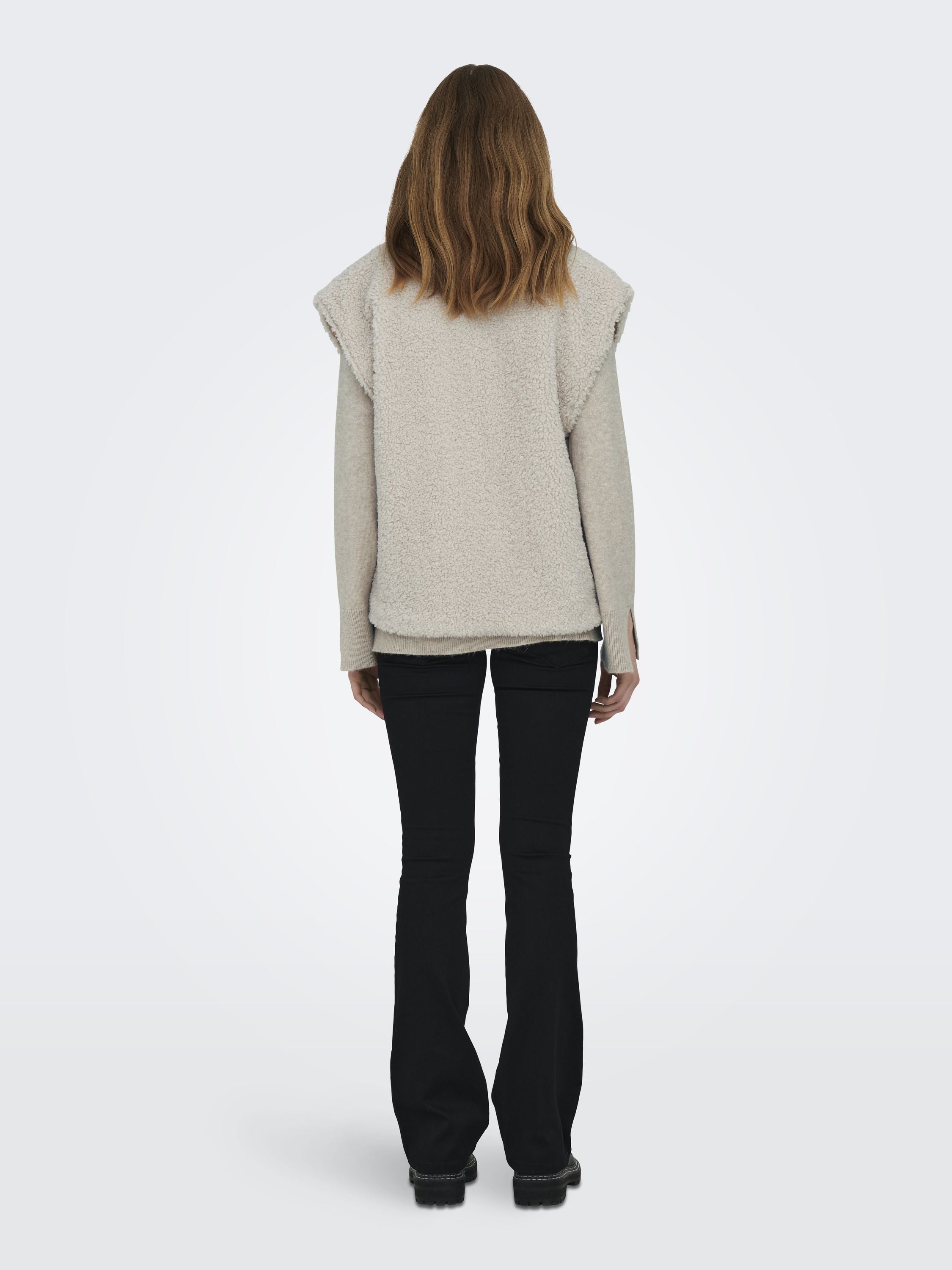Teddyfell Weste - Pumice Stone - Creme