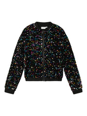 Blousonjacke mit bunten Pailetten - Black/MULTI - Schwarz