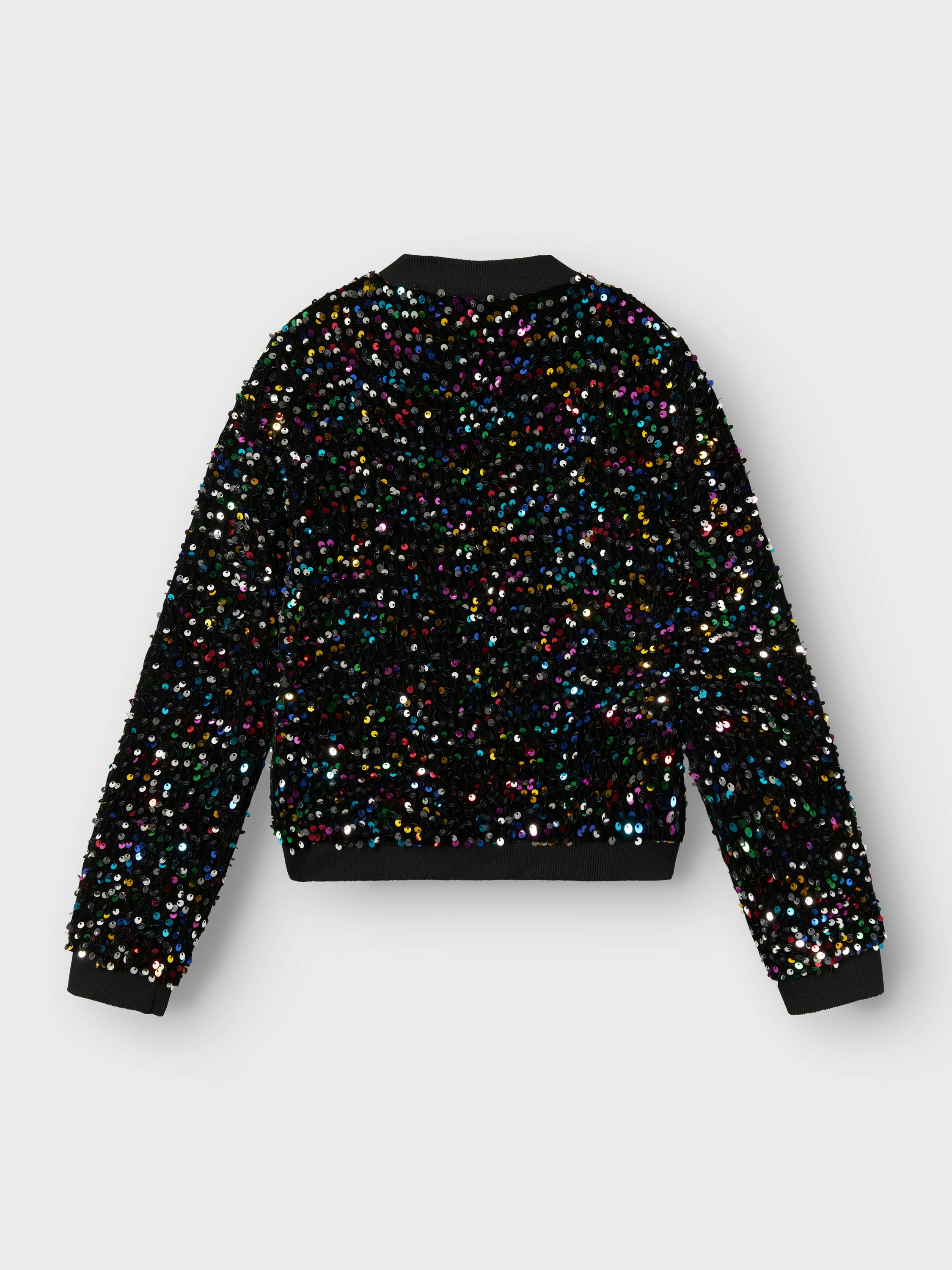 Blousonjacke mit bunten Pailetten - Black/MULTI - Schwarz