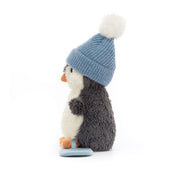 Kuscheltier PEANUT PENGUIN SNOWBOARDING - Grau