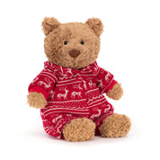 Kuscheltier BARTHOLOMEW BEAR WINTER PYJAMAS - Braun