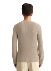 Strickpullover mit V-Ausschnitt - 745-deep sand - Braun