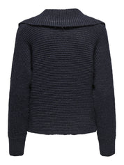 Strickpullover mit V-Ausschnitt - Night Sky/Melange - Blau