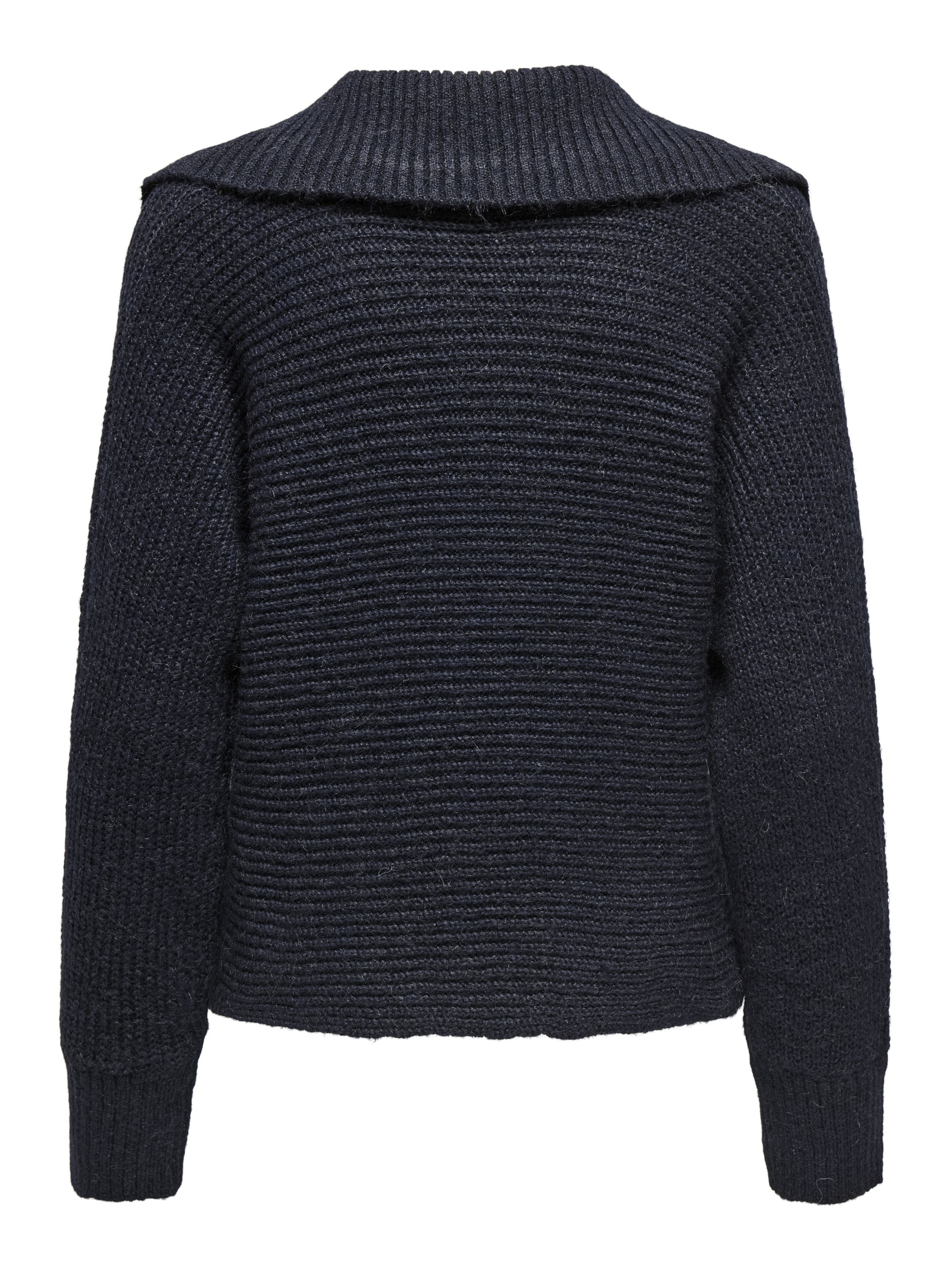 Strickpullover mit V-Ausschnitt - Night Sky/Melange - Blau