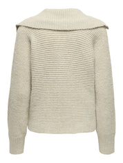 Strickpullover mit V-Ausschnitt - Whitecap Gray - Grau