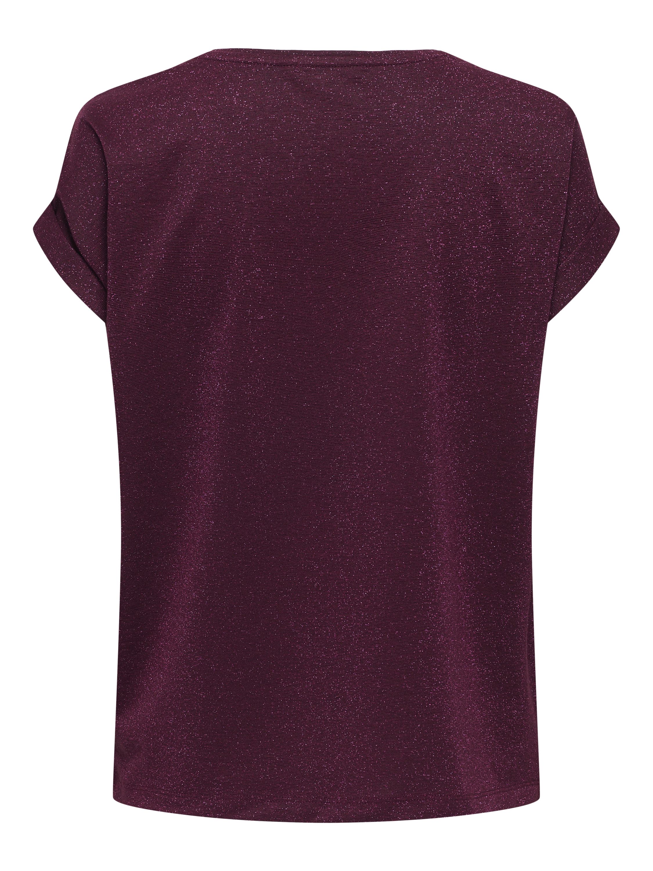 Glitzer-T-Shirt aus Viskosemix - Chocolate Truffle/CHOCOLATE TR - Rot