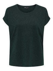 Glitzer-T-Shirt aus Viskosemix - Scarab/SCARAB LUREX - Grün