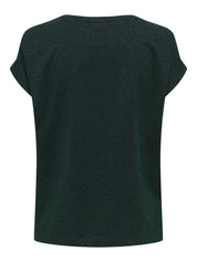 Glitzer-T-Shirt aus Viskosemix - Scarab/SCARAB LUREX - Grün