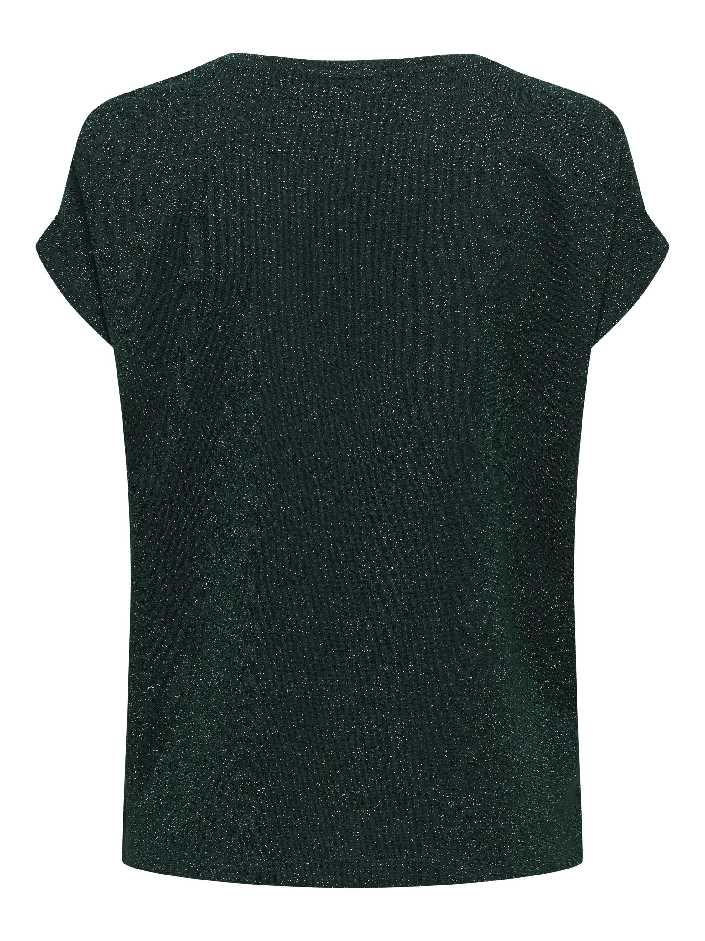 Glitzer-T-Shirt aus Viskosemix - Scarab/SCARAB LUREX - Grün