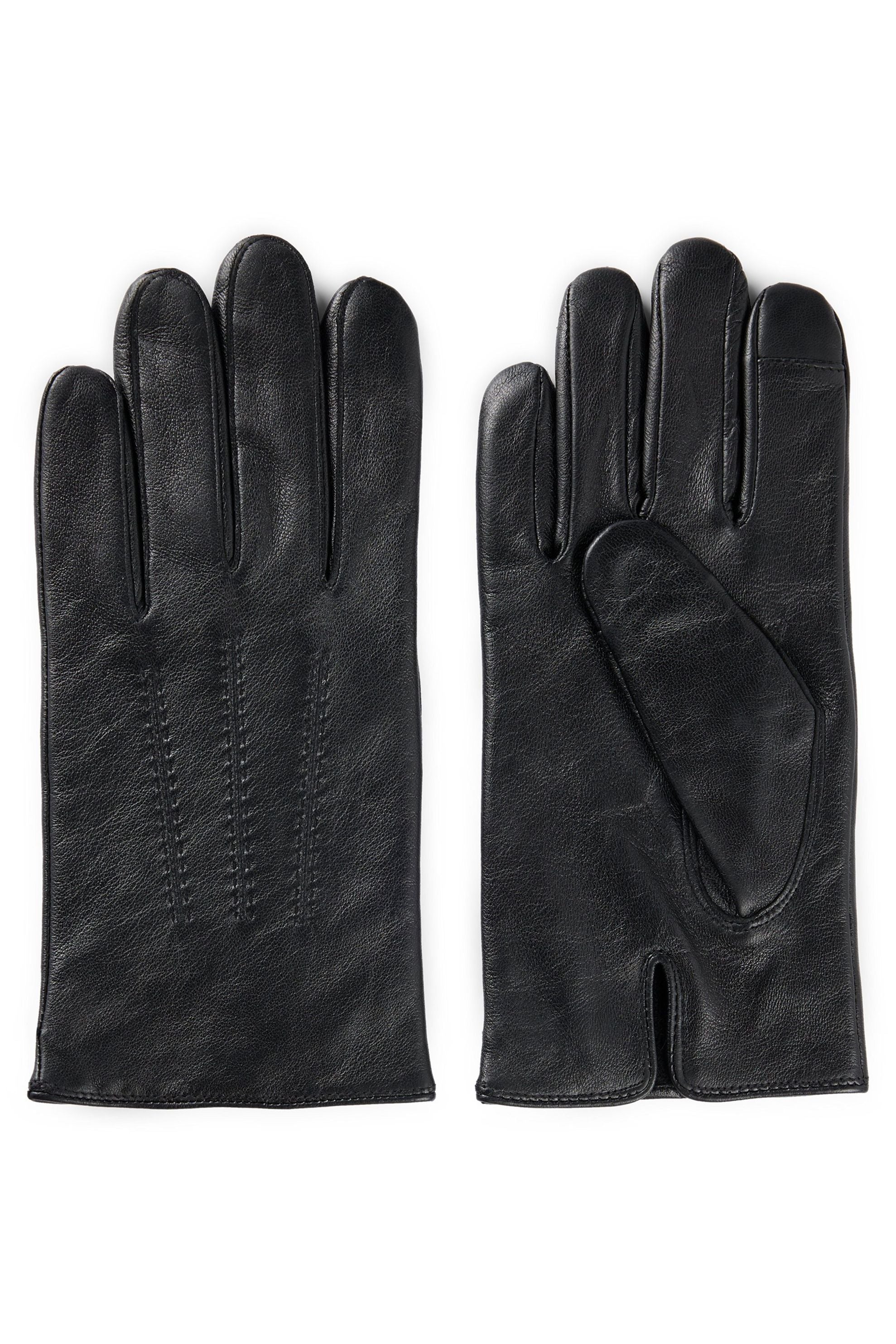 Lederhandschuhe HAINZ - 001-Black - Schwarz