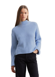 Strickpullover mit Turtleneck - 831-fresh sky - Blau