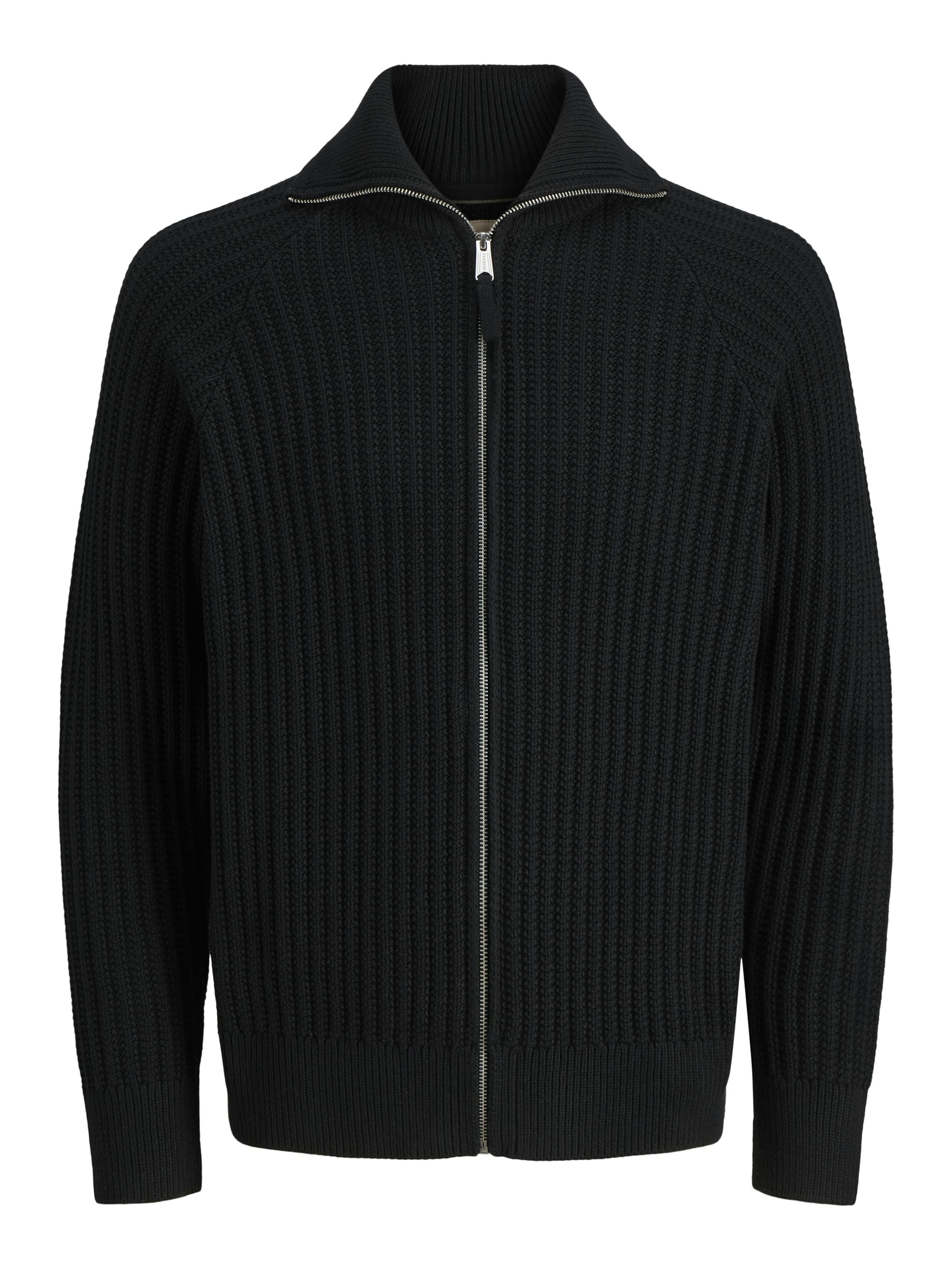 Strickjacke aus Bio-Baumwolle - Black - Schwarz