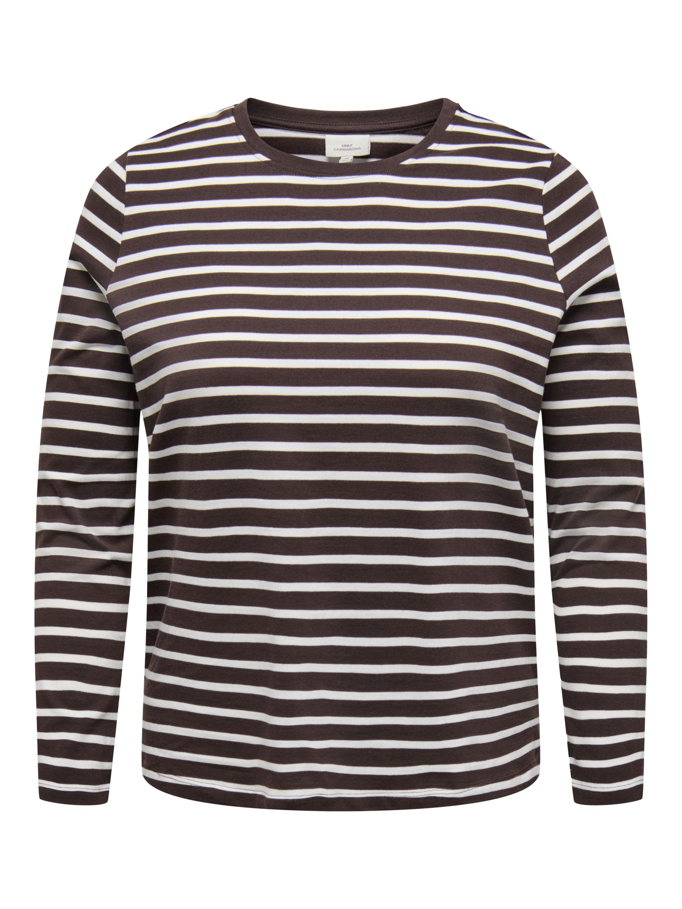 Langarmshirt aus Baumwolle - Seal Brown/CLOUD DANCER - Braun