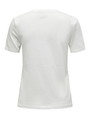 T-Shirt aus Bio-Baumwolle - Cloud Dancer/Heart - Weiß