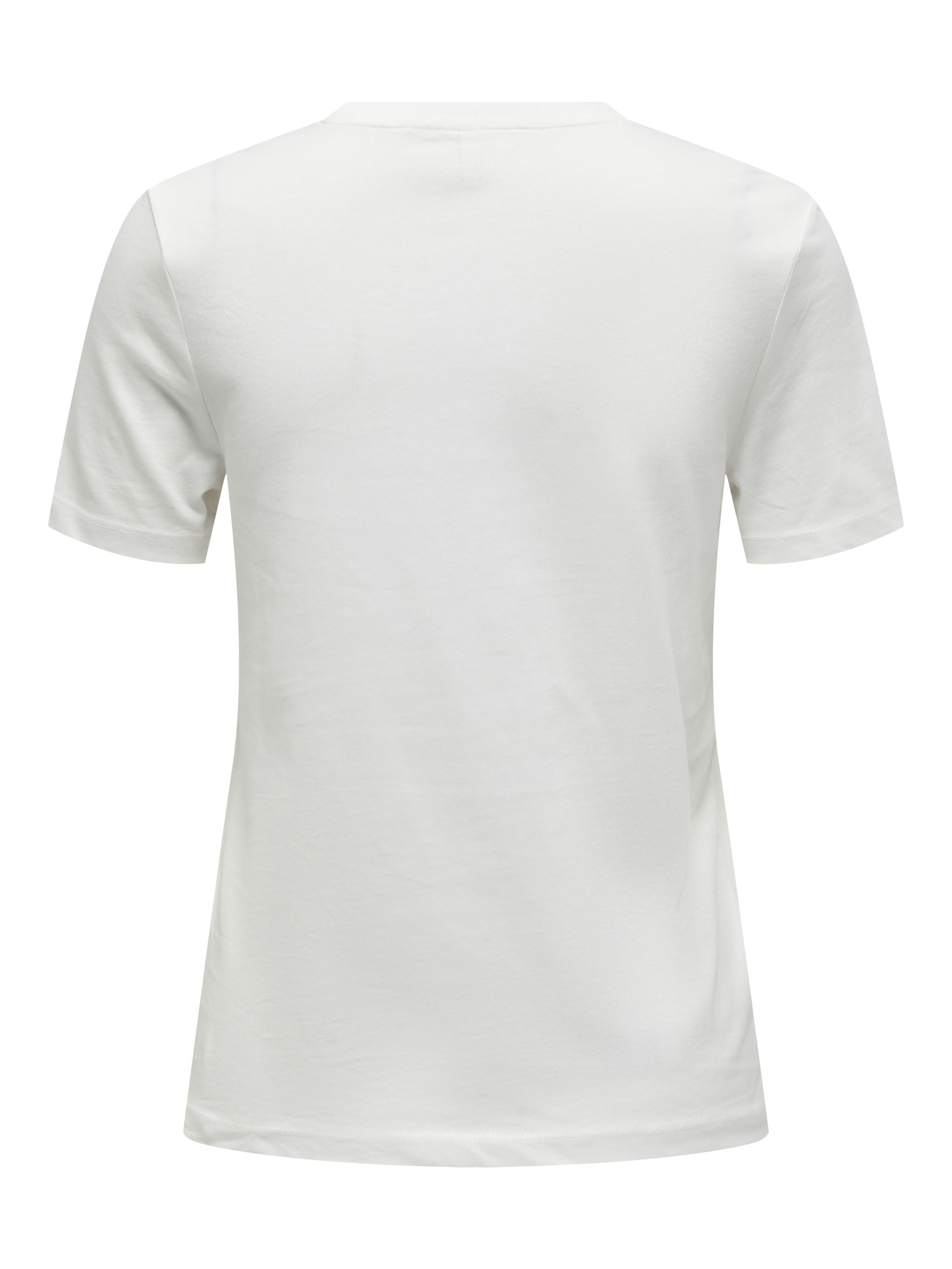 T-Shirt aus Bio-Baumwolle - Cloud Dancer/Heart - Weiß