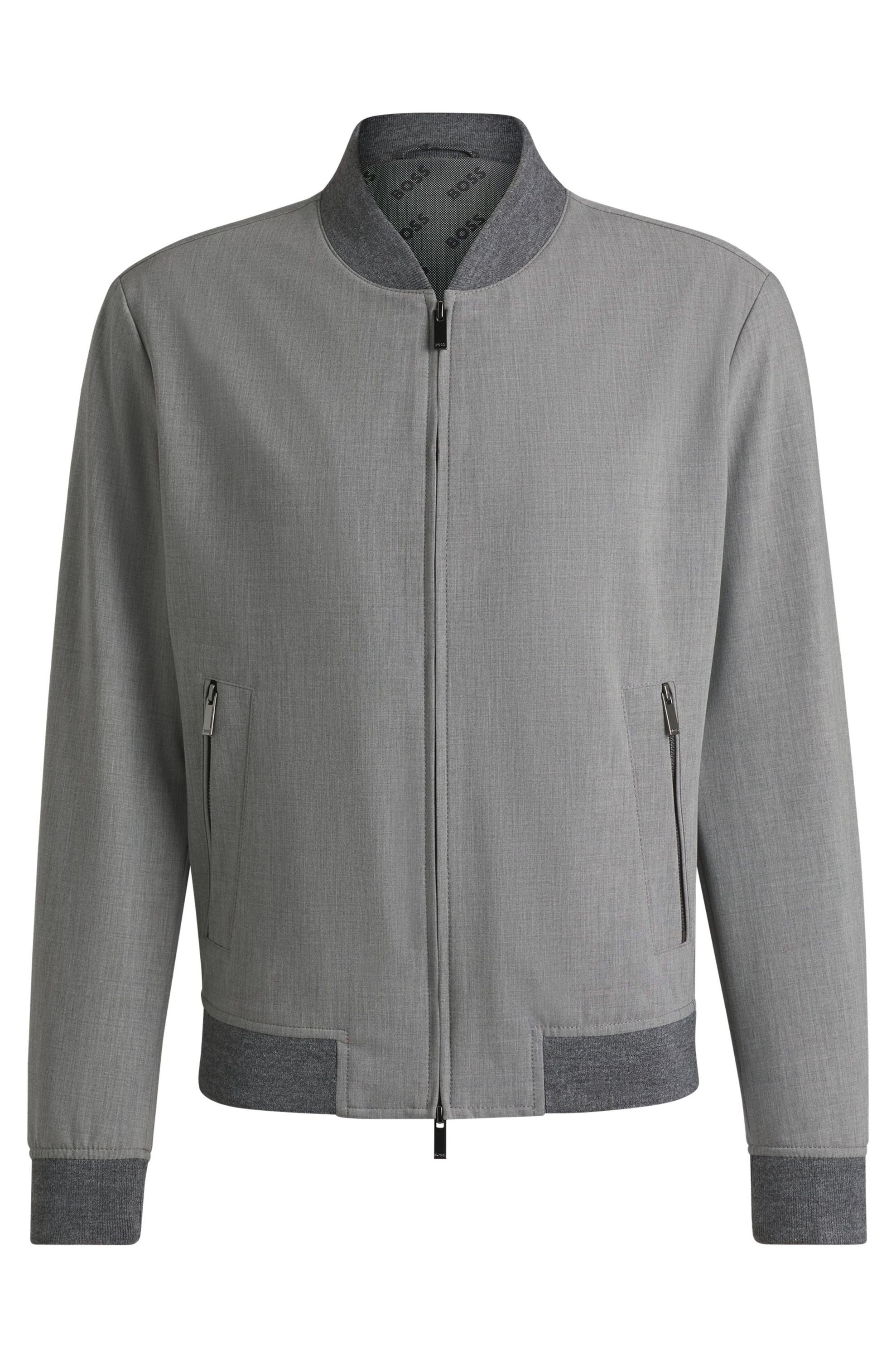 Blouson mit Stehkragen - 030-Medium Grey - Grau