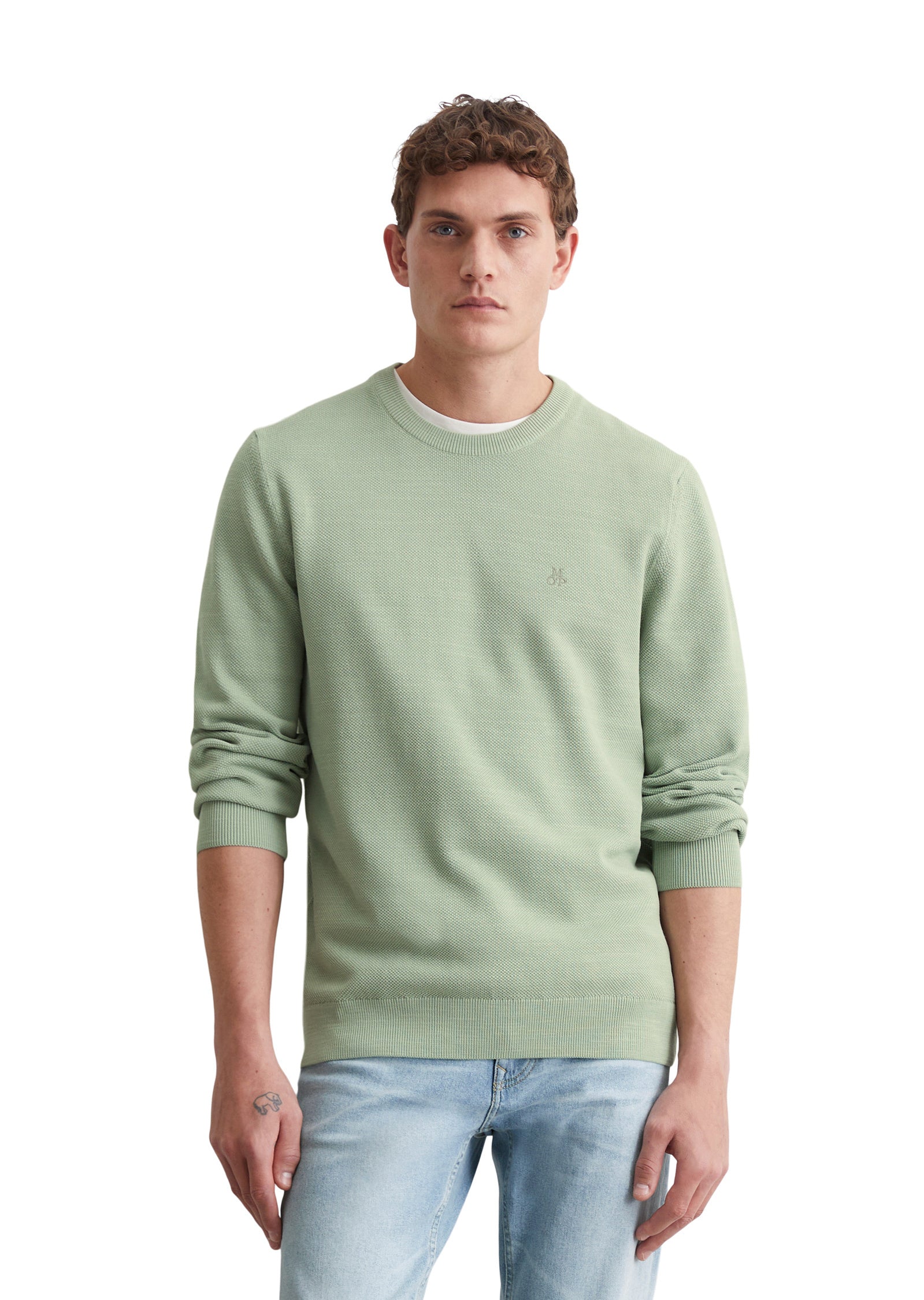 Sweatshirt aus Baumwolle - 438-luscious moss - Grün