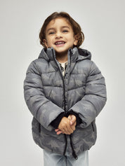 Winterjacke mit abnehmbarer Kapuze - Poppy Seed - Grau