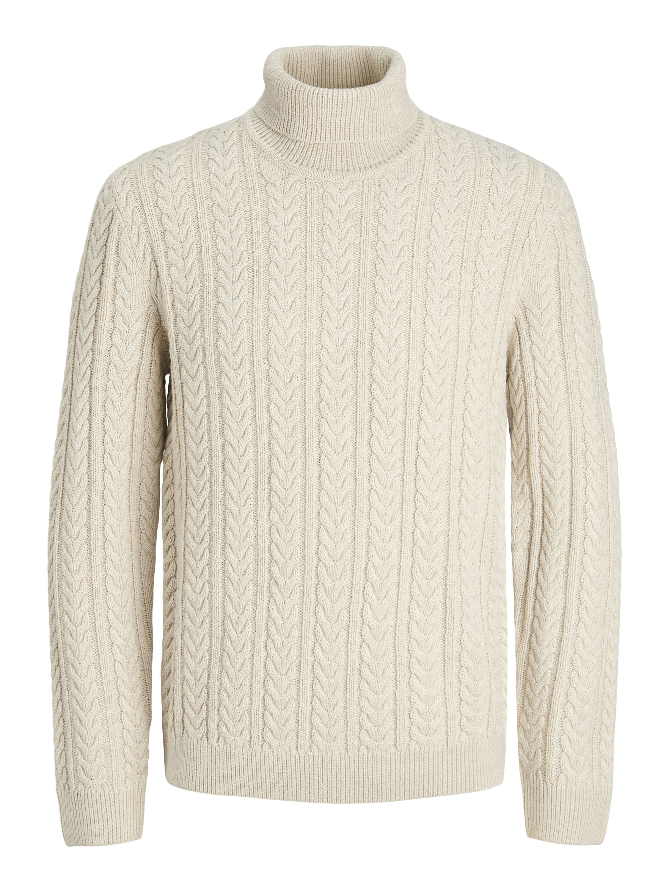 Strickpullover aus Baumwollmix - Silver Lining/Melange - Beige