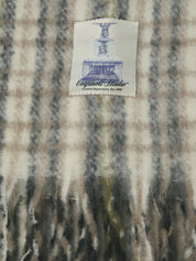 Schal kariert mit Fransen - Antique White/Checks - Creme