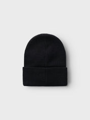 Strickmütze mit Umschlag - Black - Schwarz