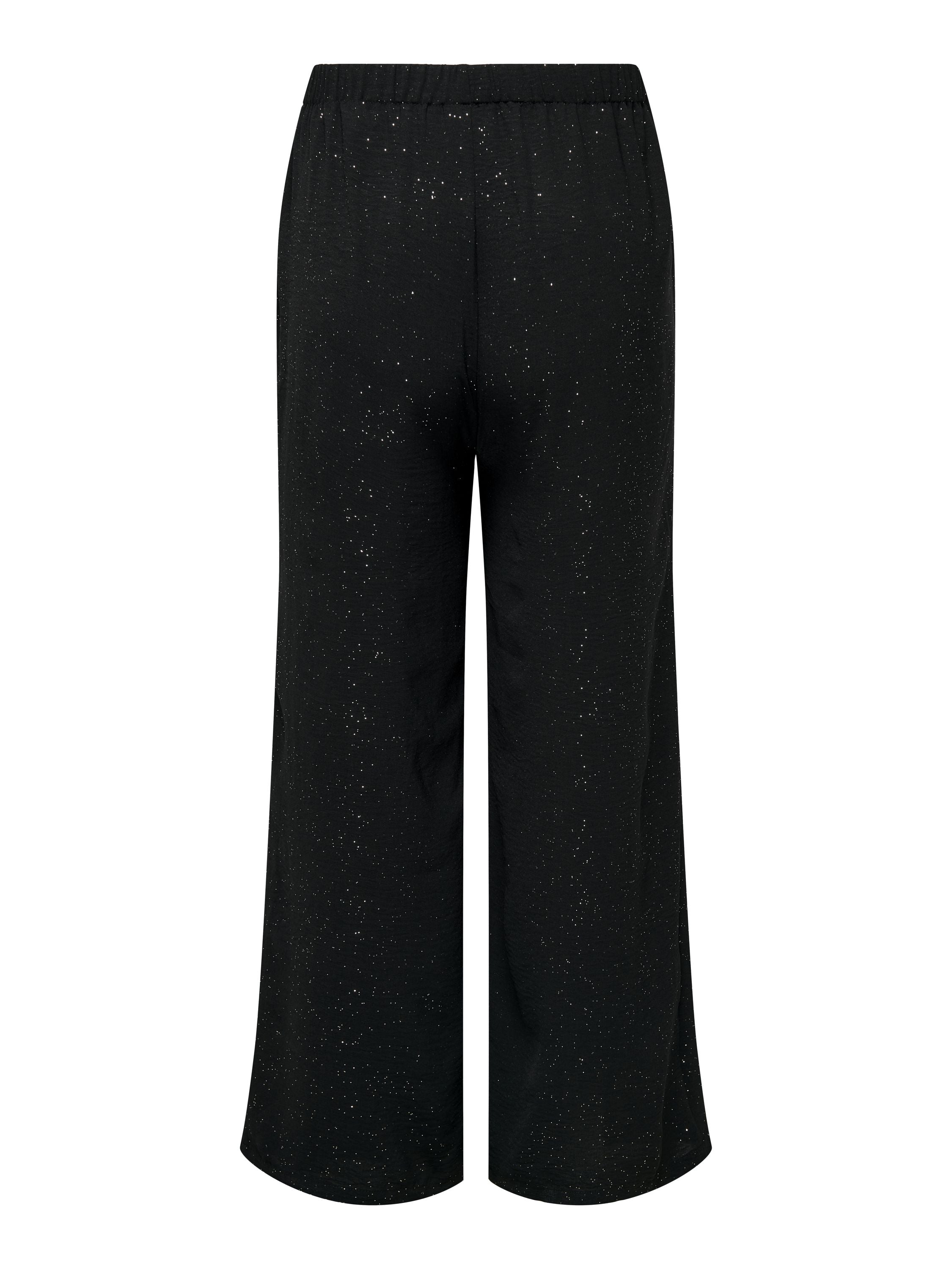 Hose JOSEE Wide Leg - Black/SILVER FOIL DETAILS - Schwarz