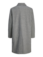 Wollmantel mit aufliegendem Kragen - Chocolate Brown/Checks - Braun