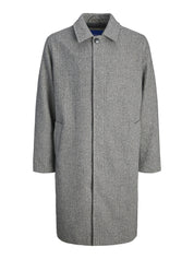 Wollmantel mit aufliegendem Kragen - Chocolate Brown/Checks - Braun