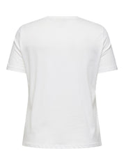 T-Shirt aus Bio-Baumwolle - Cloud Dancer/SANTAS FAVORITE - Weiß