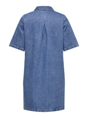 Jeanskleid Midi - Medium Blue Denim - Blau