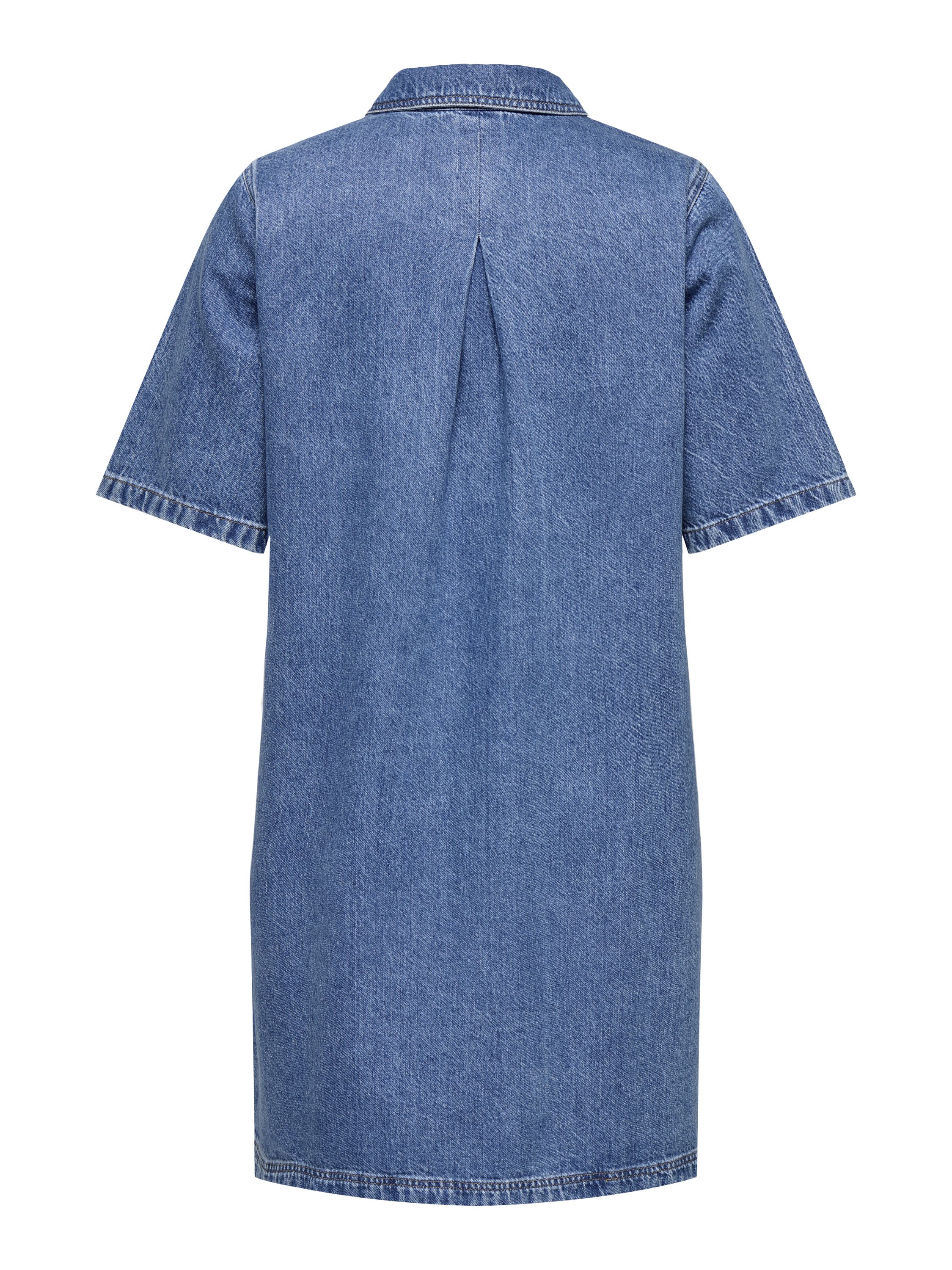 Jeanskleid Midi - Medium Blue Denim - Blau