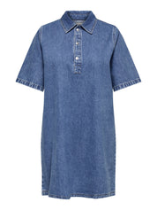 Jeanskleid Midi - Medium Blue Denim - Blau