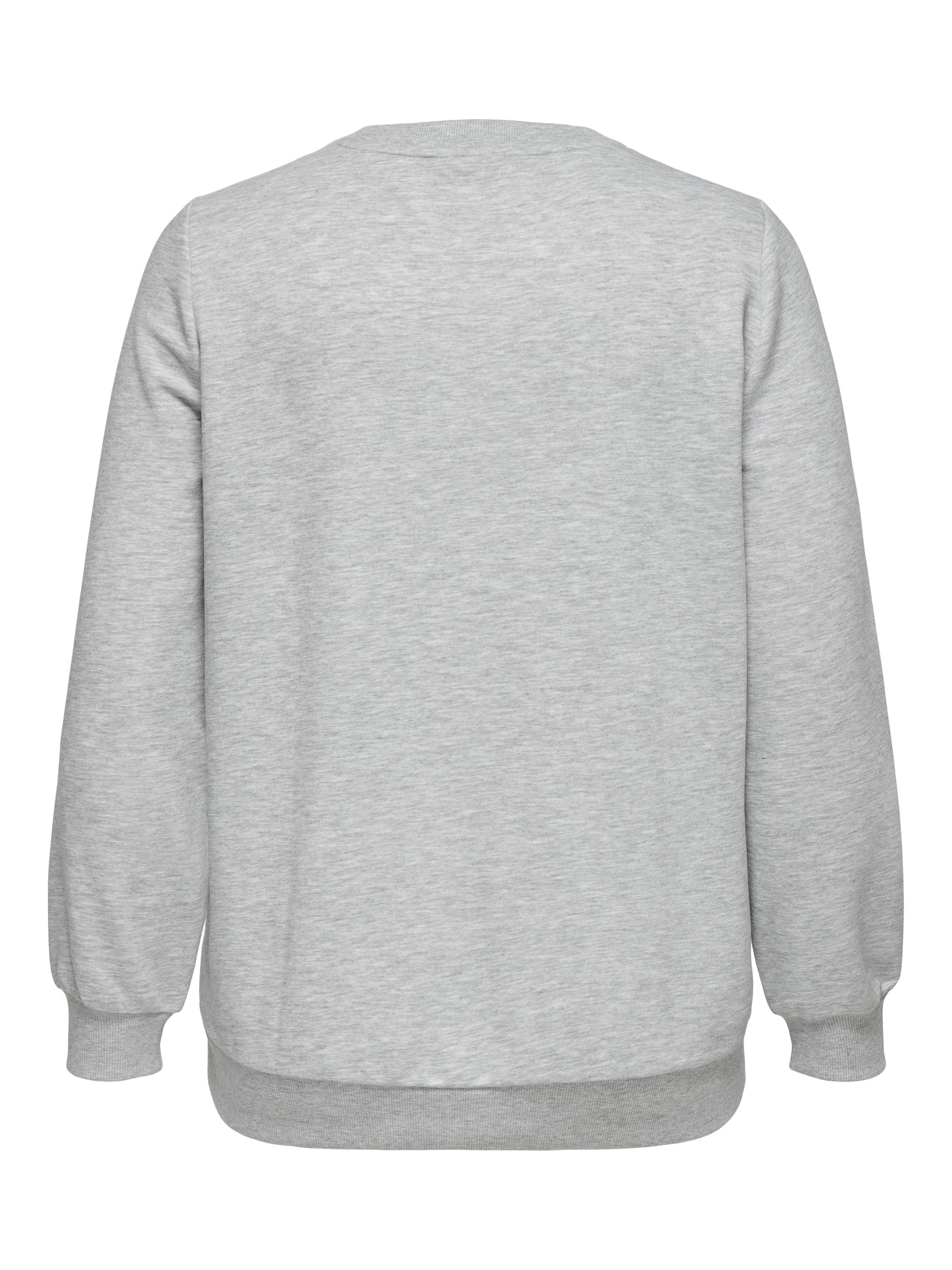 Sweatshirt aus Baumwollmix - Light Grey Melange/SNOWMAN - Grau