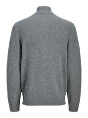Strickjacke aus Wolle - Medium Grey Melange - Grau