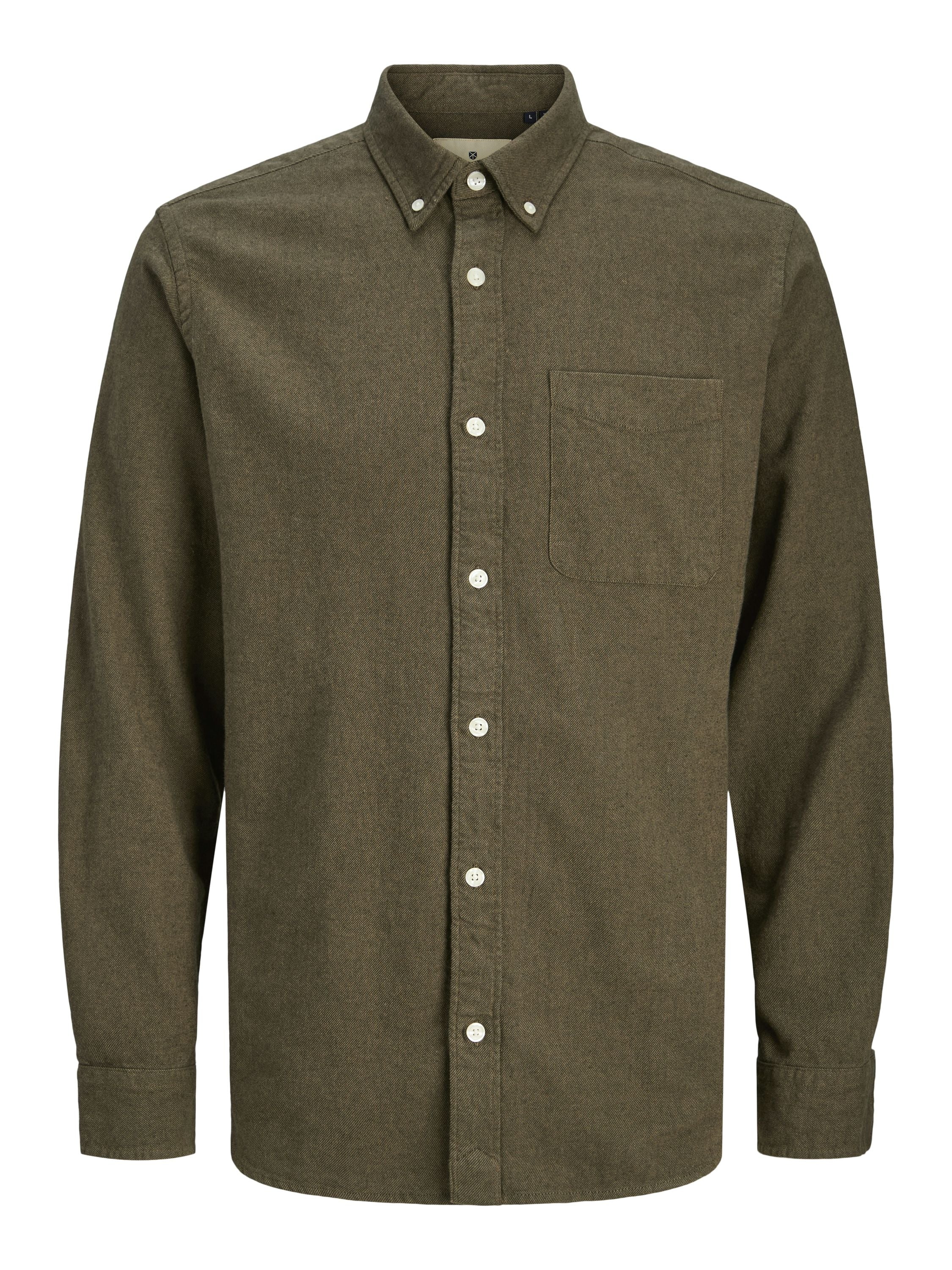 Hemd Regular Fit - Stone Gray - Khaki