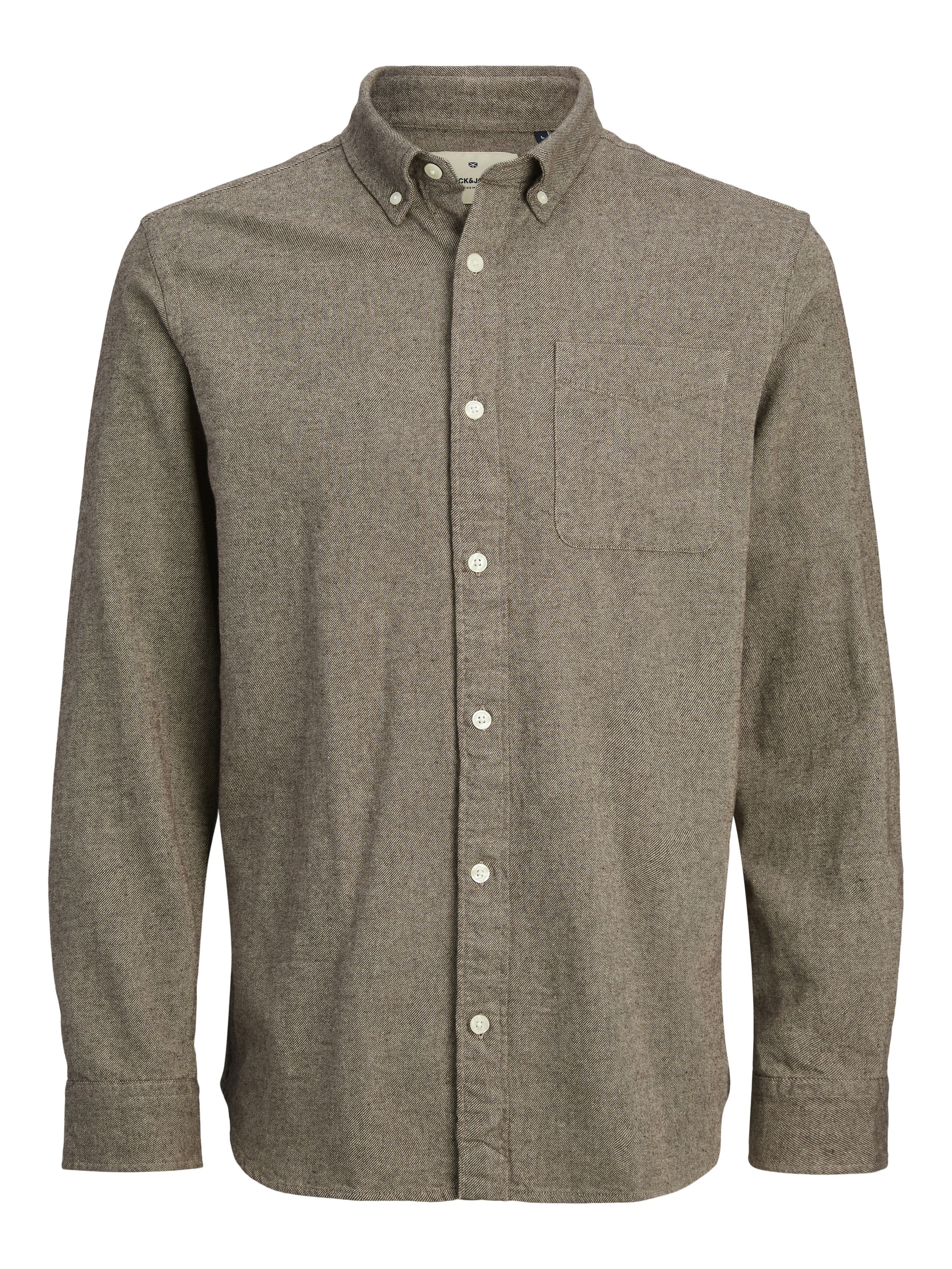 Hemd Regular Fit - Malt Ball - Braun
