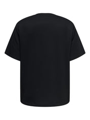 T-Shirt aus Viskosemix - Black - Schwarz