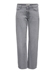 Jeans Wide Leg - Medium Grey Denim - Grau