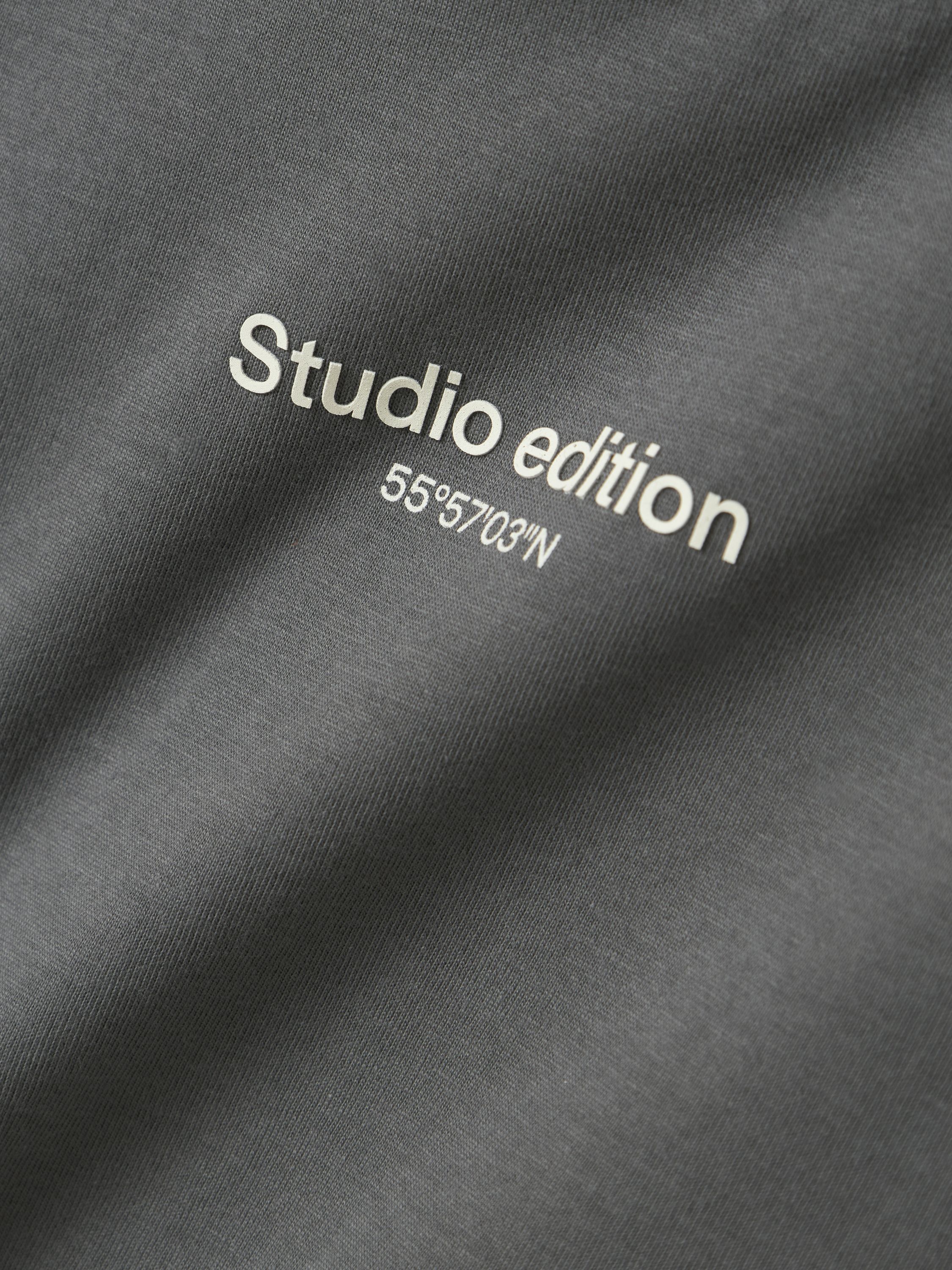 T-Shirt aus Bio-Baumwolle - Lava Smoke/W. JET STREAM PRINT - Grau
