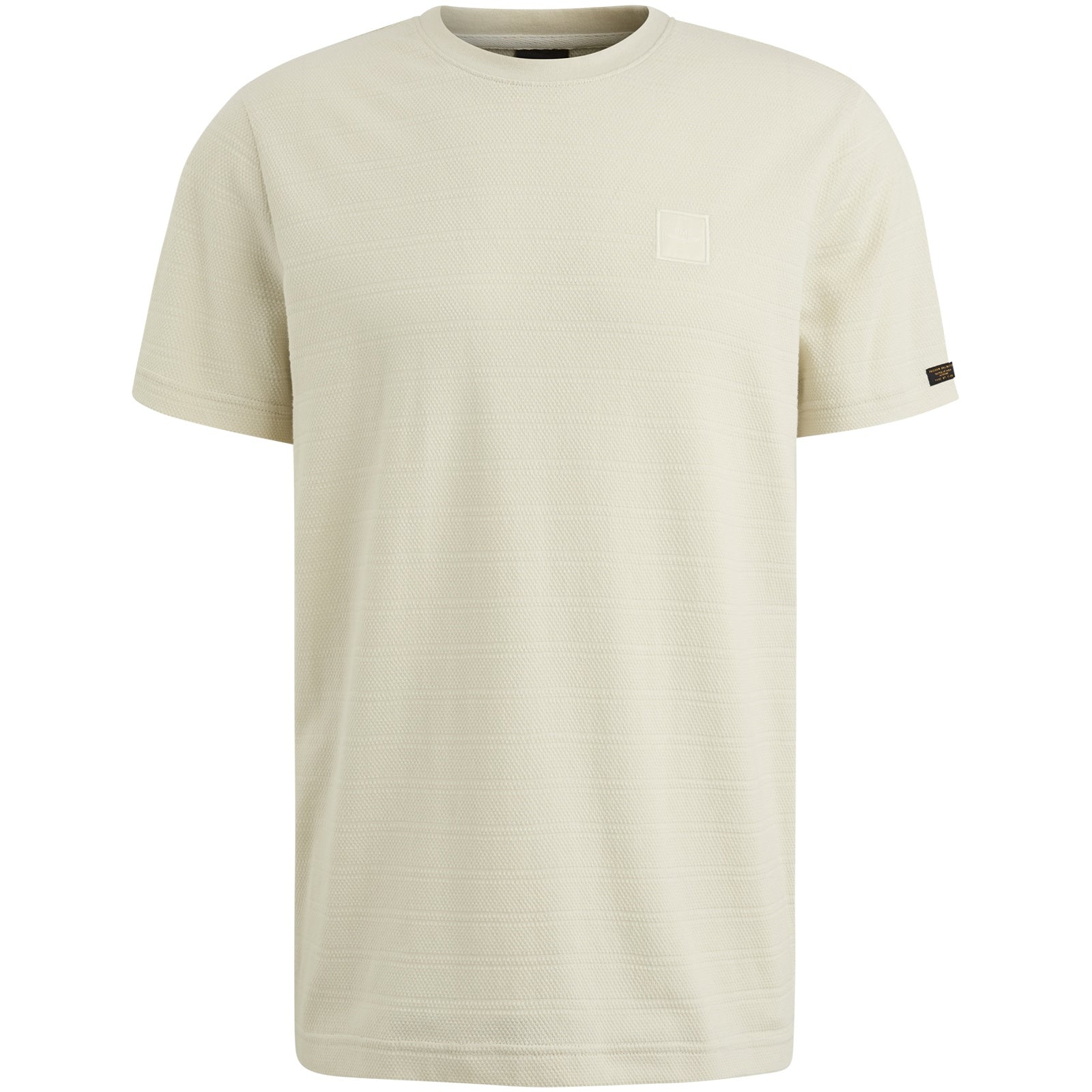 Strick-T-Shirt aus Baumwolle - 7013-Bone White - Beige