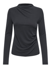 Langarmshirt aus Modalmix - Black - Schwarz