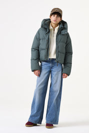 Winterjacke gesteppt mit Kapuze - 2942-xanadu - Grün